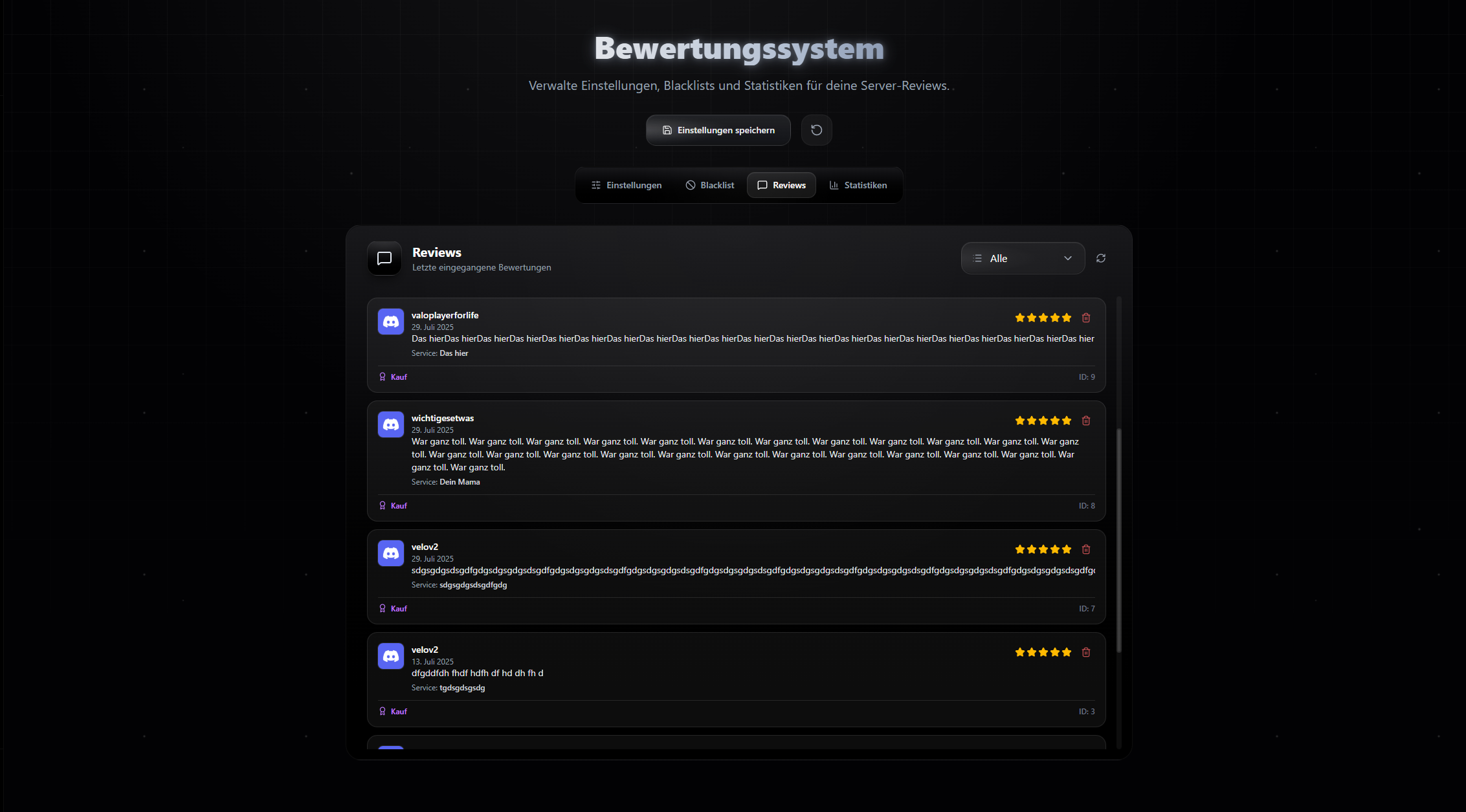 Rating System 3