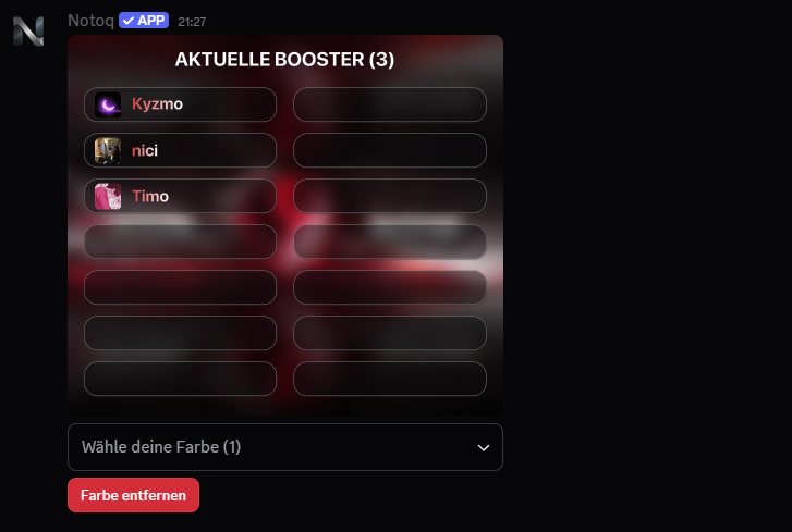 Booster List & Colors 2